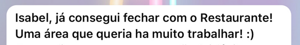 Já consegui fechar com o Restaurante